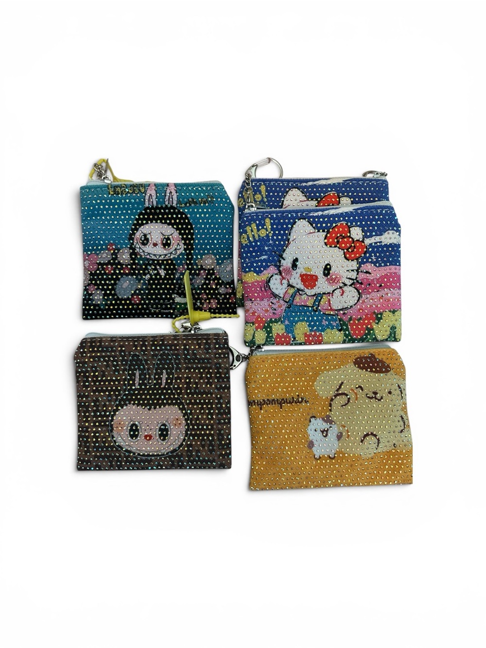 Hello Kitty & Cute Character Sequin Coin Pouches - Assorted Colors